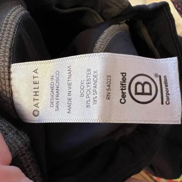 Athleta Spar Colorblock Olive Green 7/8 Tights - Picture 7 of 7